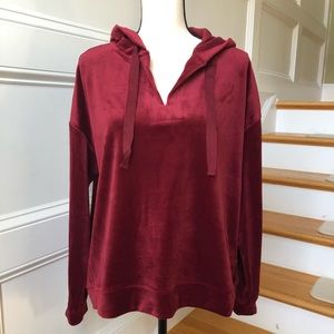 Lou & Grey for LOFT Velvet Hoodie